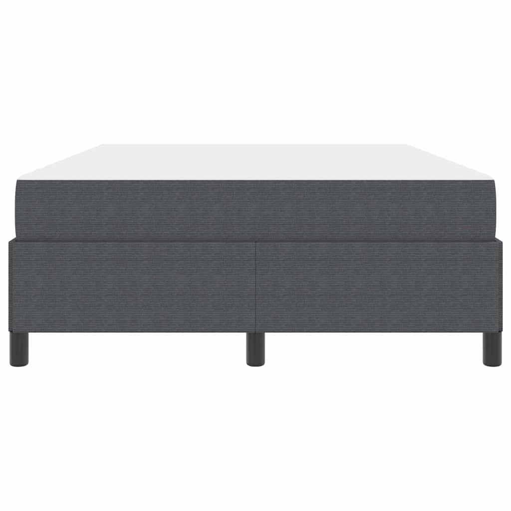 Bed Frame Dark grey 140 x 200 cm Corduroy fabric