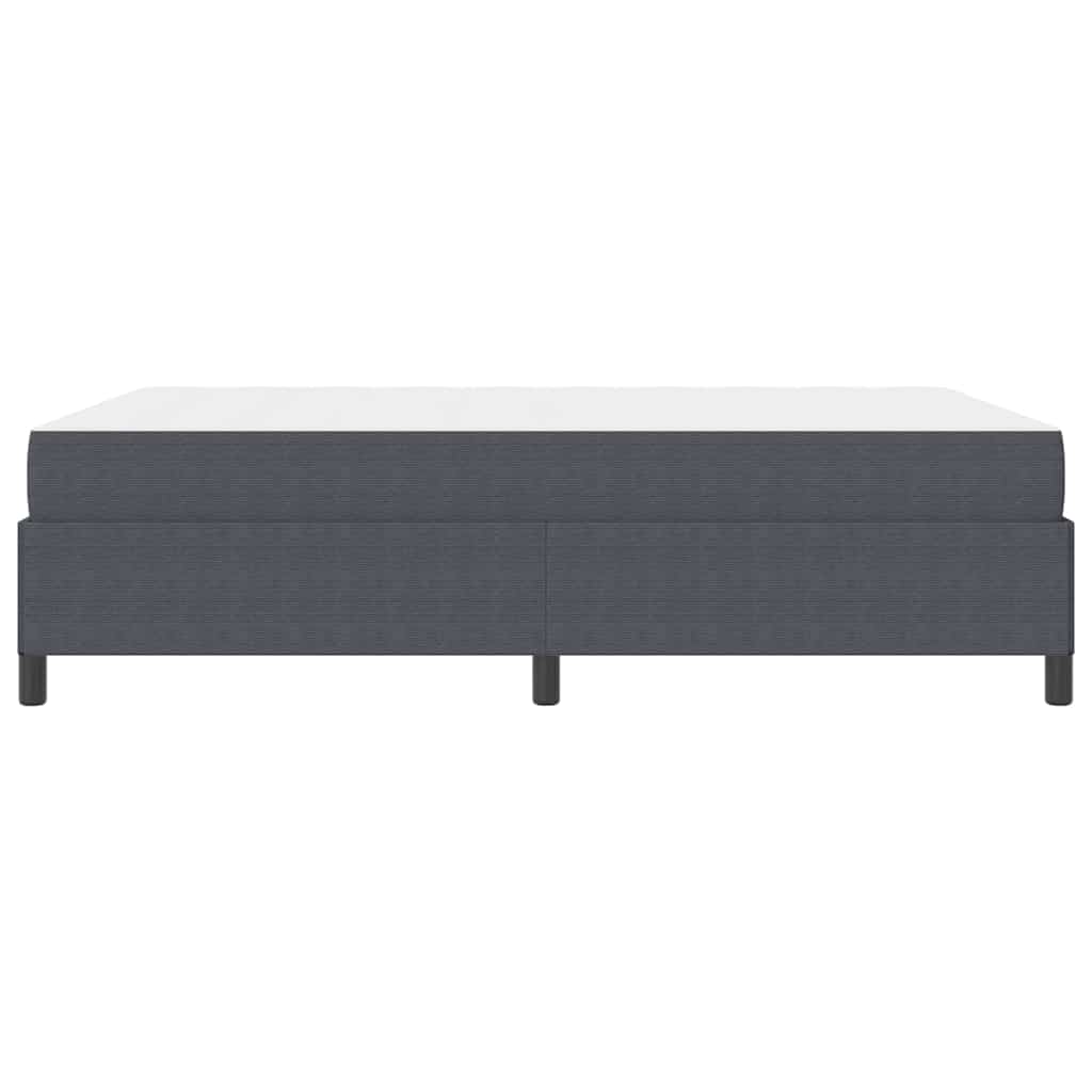Bed Frame Dark grey 140 x 200 cm Corduroy fabric