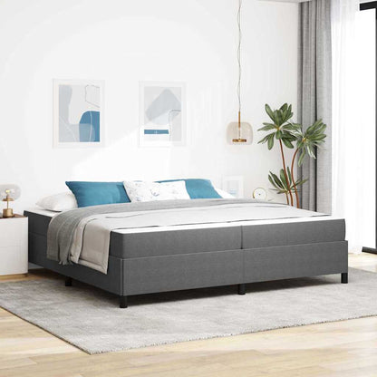 Bed Frame Light grey 200 x 200 cm Corduroy fabric
