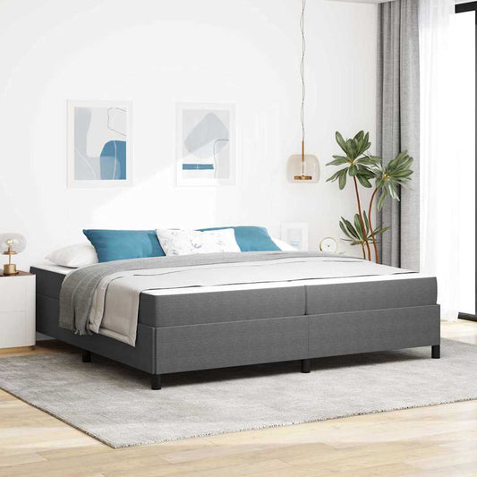 Bed Frame Light grey 200 x 200 cm Corduroy fabric
