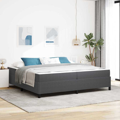Bed Frame Dark grey 200 x 200 cm Corduroy fabric