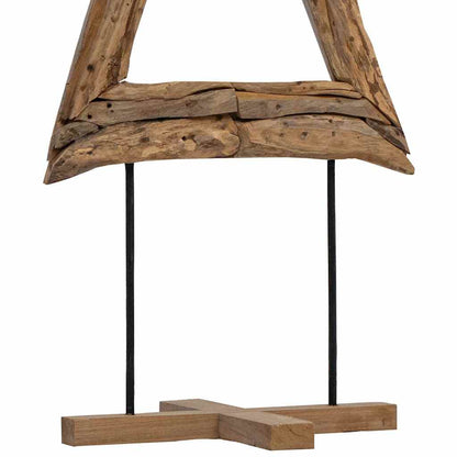 Christmas Tree with Stand Brown 90 cm Solid teak wood