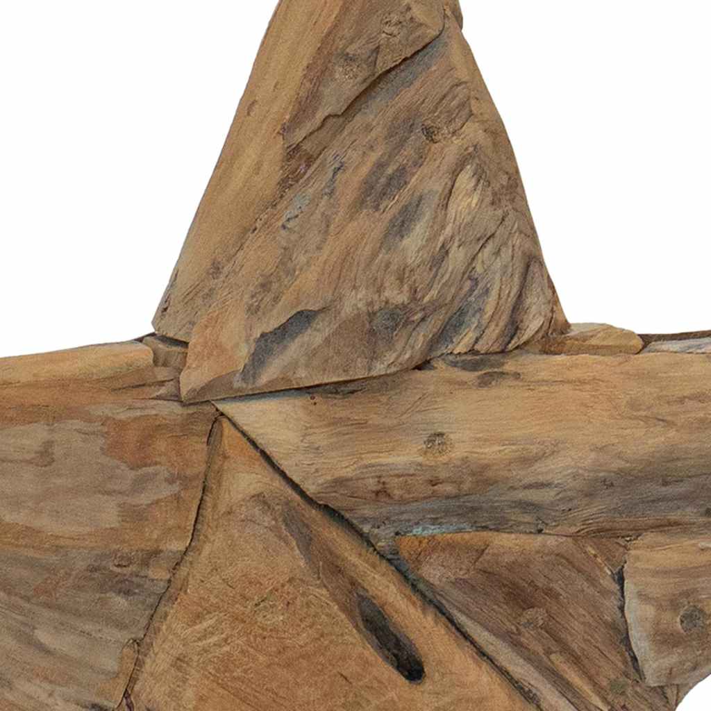 Christmas Star Brown 45 x 5 x 60 cm Solid Teak Wood