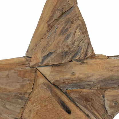 Christmas Star Brown 45 x 5 x 60 cm Solid Teak Wood