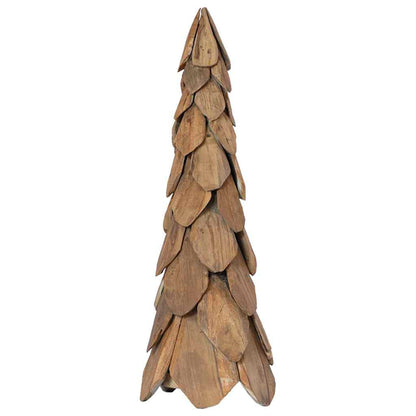 Christmas Tree with Stand Brown 80 cm Solid teak wood