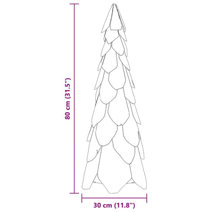 Christmas Tree with Stand Brown 80 cm Solid teak wood