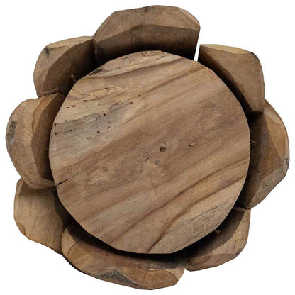 Christmas Tree with Stand Brown 110 cm Solid teak wood