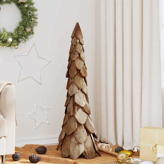 Christmas Tree with Stand Brown 110 cm Solid teak wood