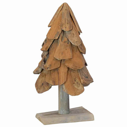 Christmas Tree with Stand Brown 60 cm Solid teak wood