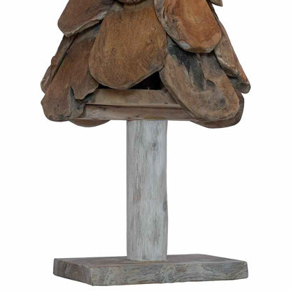 Christmas Tree with Stand Brown 90 cm Solid teak wood