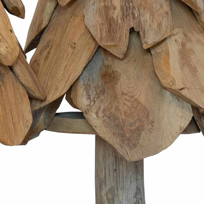 Christmas Tree with Stand 3 pcs Brown Solid teak wood