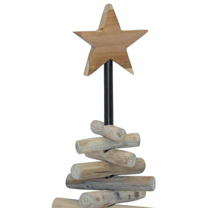 Christmas Tree with Stand Brown 60 cm Solid teak wood