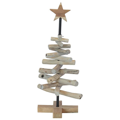 Christmas Tree with Stand Brown 60 cm Solid teak wood