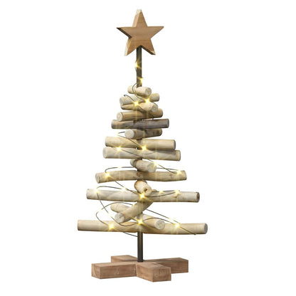 Christmas Tree with Stand Brown 60 cm Solid teak wood