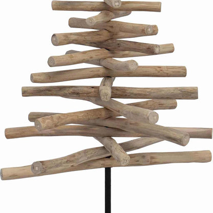 Christmas Tree with Stand Brown 120 cm Solid teak wood