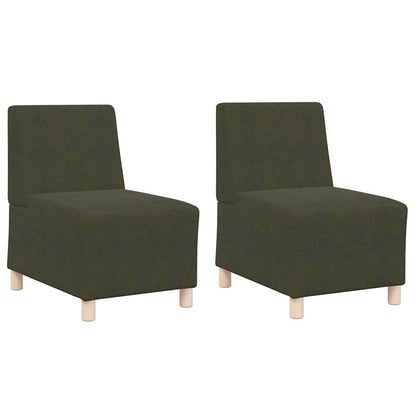 Sofa Chair 2 pcs Green 55 x 74 x 82 cm Faux suede leather