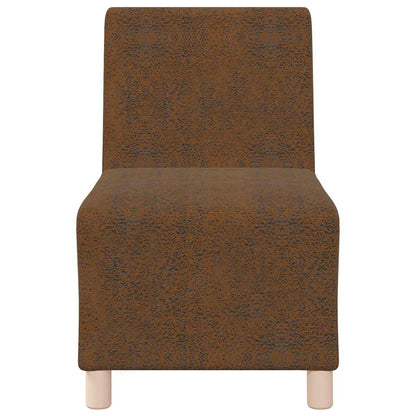 Sofa Chair 3 pcs Brown 55 x 74 x 82 cm Faux suede leather