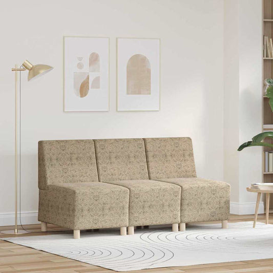 Sofa Chair 3 pcs Light Grey 55 x 74 x 82 cm Faux suede leather