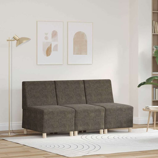 Sofa Chair 3 pcs Dark Grey 55 x 74 x 82 cm Faux suede leather