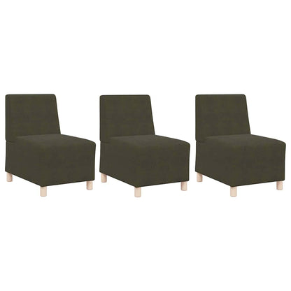 Sofa Chair 3 pcs Green 55 x 74 x 82 cm Faux suede leather