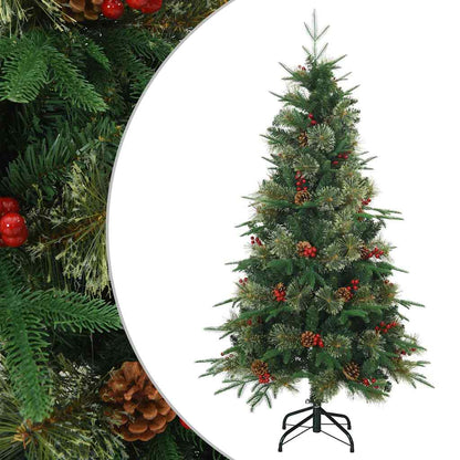 Artificial Hinged Christmas Tree Green 150 cm PVC, PE and steel