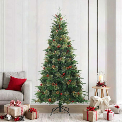 Artificial Hinged Christmas Tree Green 240 cm PVC, PE and steel
