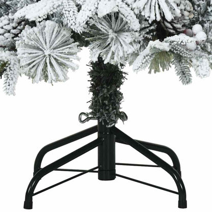 Artificial Hinged Christmas Tree Snow Flocked White 150 cm