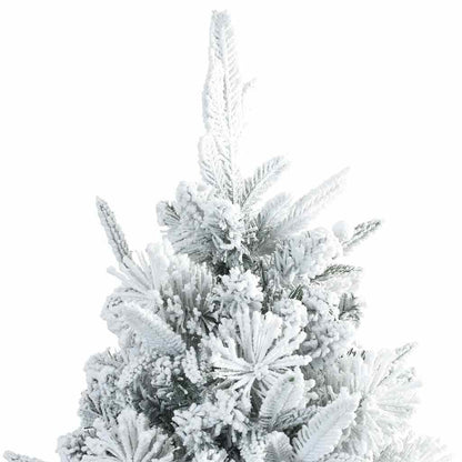 Artificial Hinged Christmas Tree Snow Flocked White 180 cm