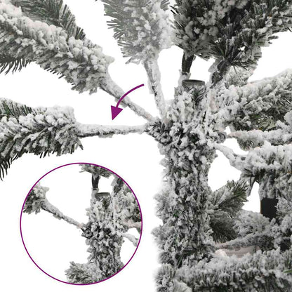 Artificial Hinged Christmas Tree Snow Flocked White 180 cm
