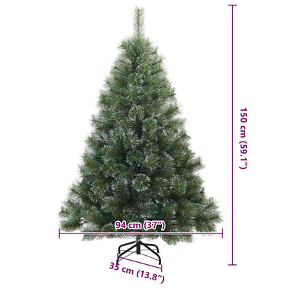 Modern Artificial Hinged Christmas Tree Snow Flocked White
