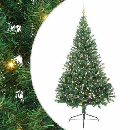 Artificial Pre-lit Christmas Tree Green 240 cm PVC