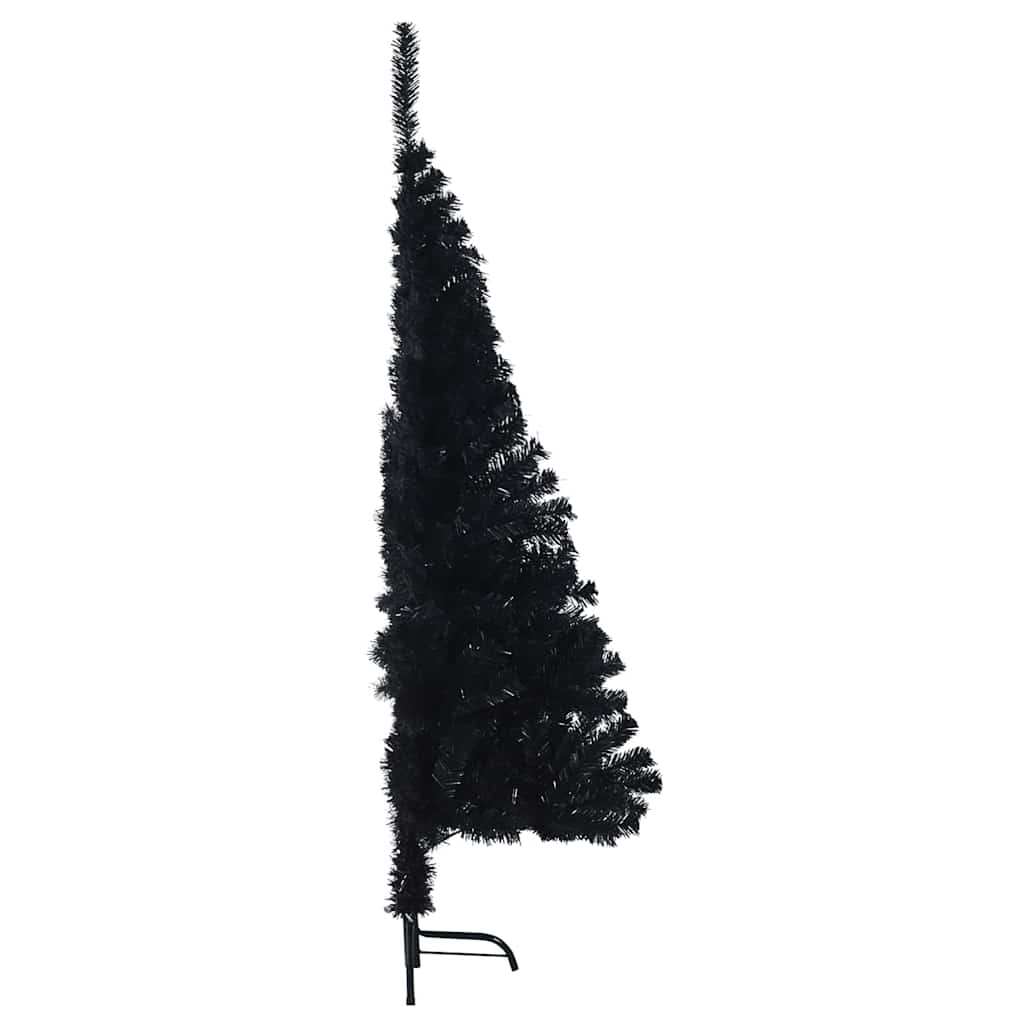 Artificial Pre-lit Christmas Tree Black 120 cm PVC