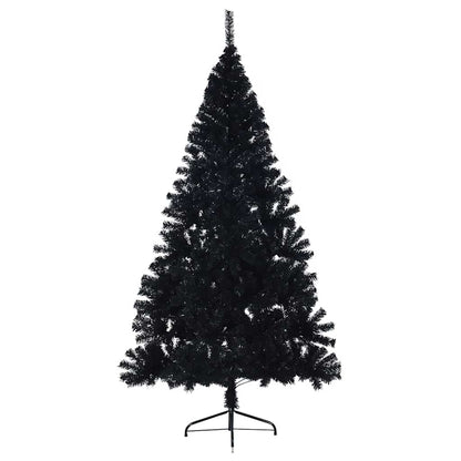 Artificial Christmas Tree with 300 LEDs Black 180 cm PVC