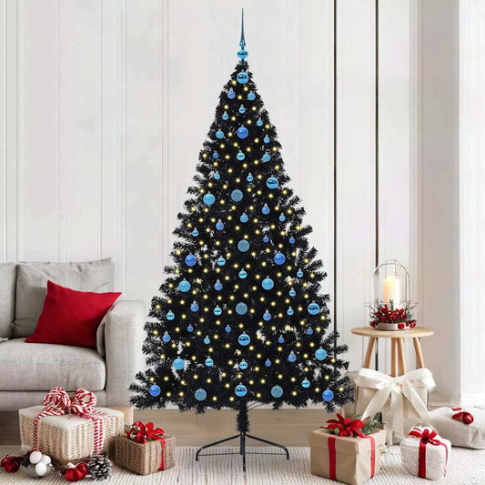 Artificial Christmas Tree Black 210 cm PVC