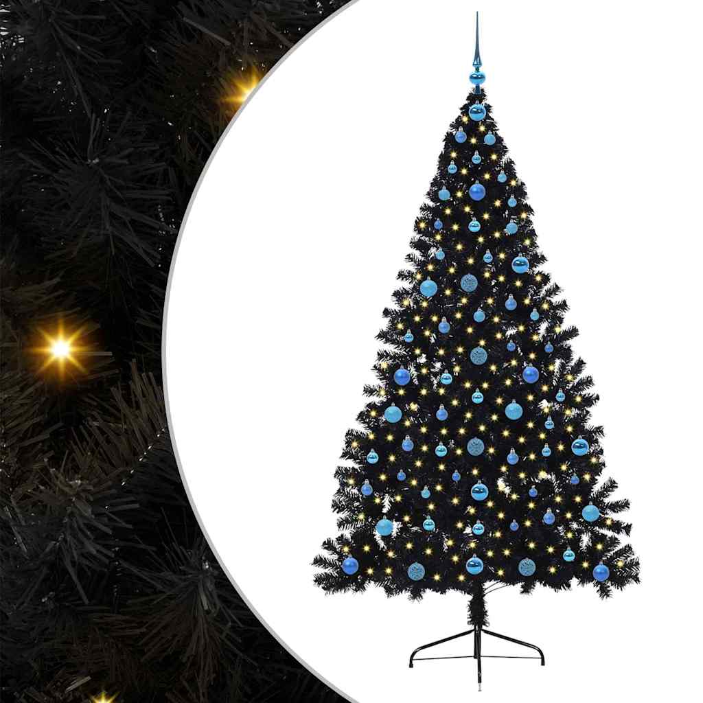 Artificial Christmas Tree Black 210 cm PVC