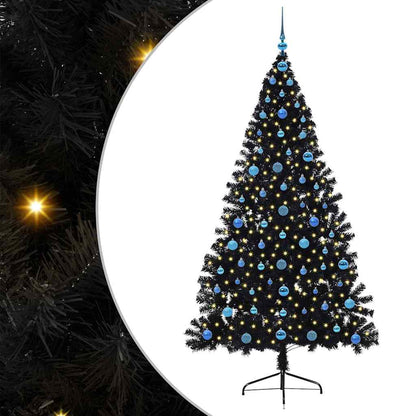 Artificial Christmas Tree Black 210 cm PVC