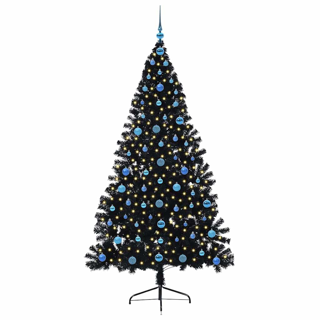 Artificial Christmas Tree Black 210 cm PVC