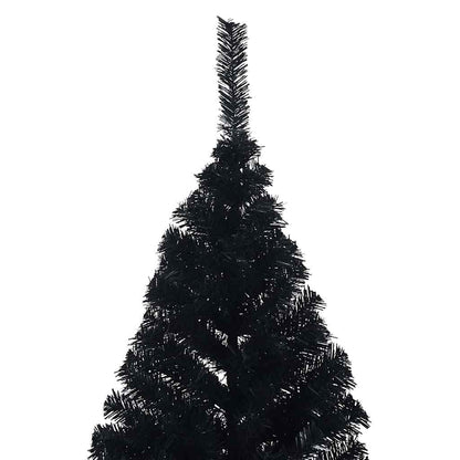 Christmas Tree with Decorative String Lights Black 240 cm