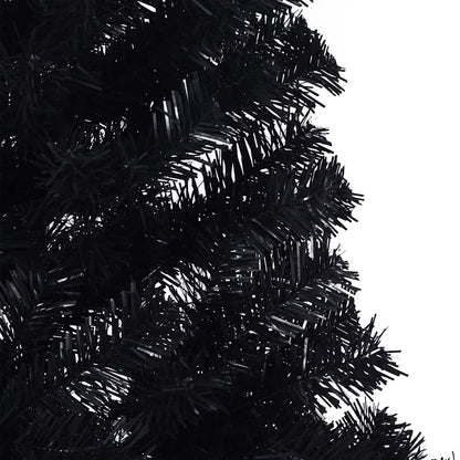 Christmas Tree with Decorative String Lights Black 240 cm