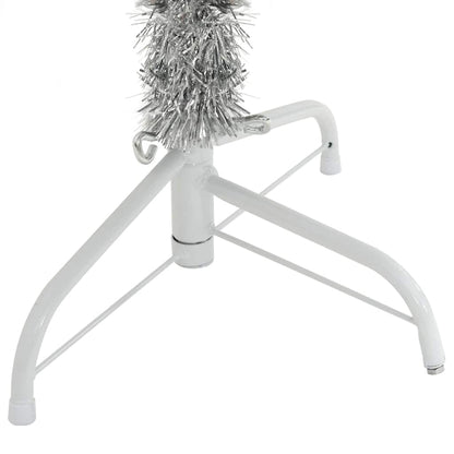 Artificial Pre-lit Christmas Tree Silver 120 cm PET