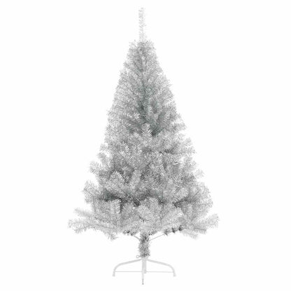 Artificial Pre-lit Christmas Tree Silver 120 cm PET