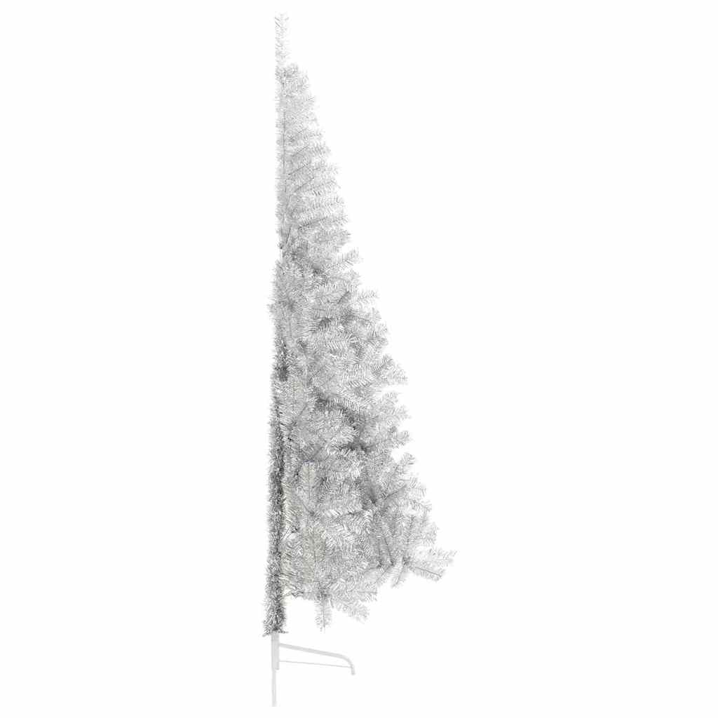 Artificial Pre-lit Christmas Tree Silver 210 cm PET