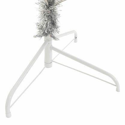 Artificial Pre-lit Christmas Tree Silver 240 cm PET