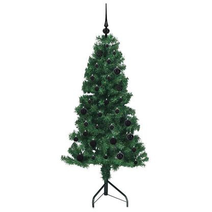 Corner Artificial Christmas Tree Green 150 cm PVC and Metal