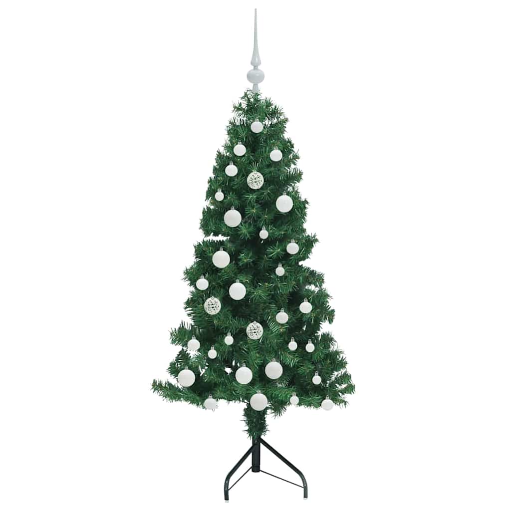 Corner Artificial Christmas Tree Green 150 cm PVC and Metal