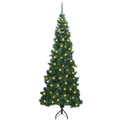 Corner Artificial Christmas Tree Green 180 cm PVC and Metal