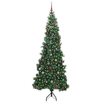 Corner Artificial Christmas Tree Green 240 cm PVC and Metal