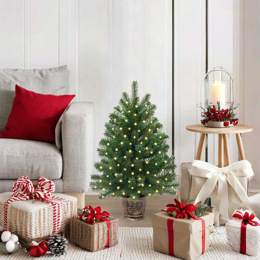 Artificial Christmas Tree with 150 LEDs Green 65 cm PE and PVC