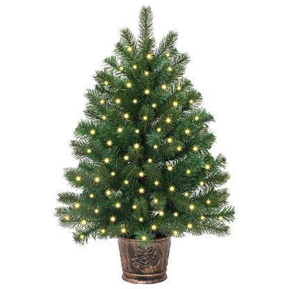 Artificial Christmas Tree with 150 LEDs Green 95 cm PE and PVC