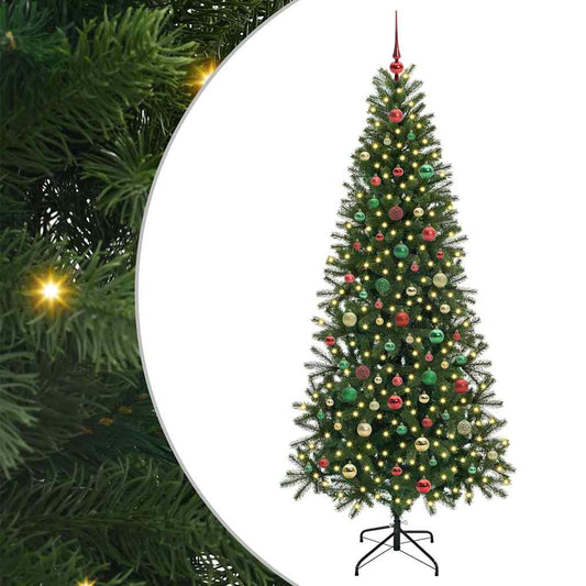 Artificial Christmas Tree with 300 LEDs Green 180 cm PE and PVC